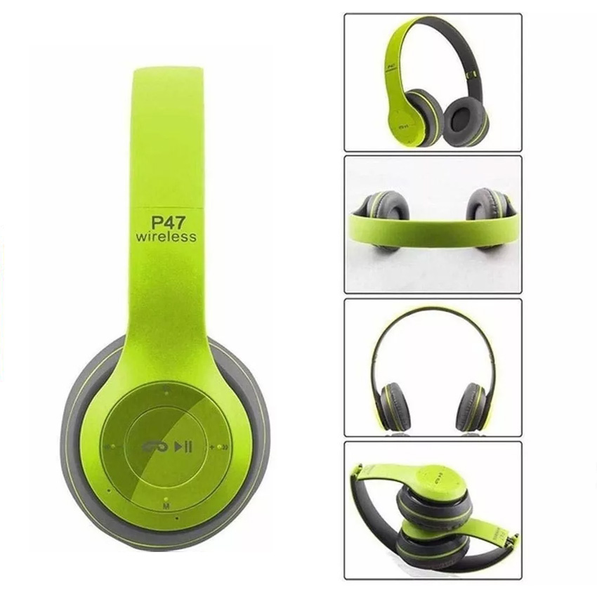 Auricular Bluetooth P47m Verde Gris